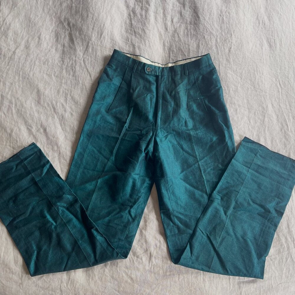 Vintage Castangia Silk Suit Pants (Tall)